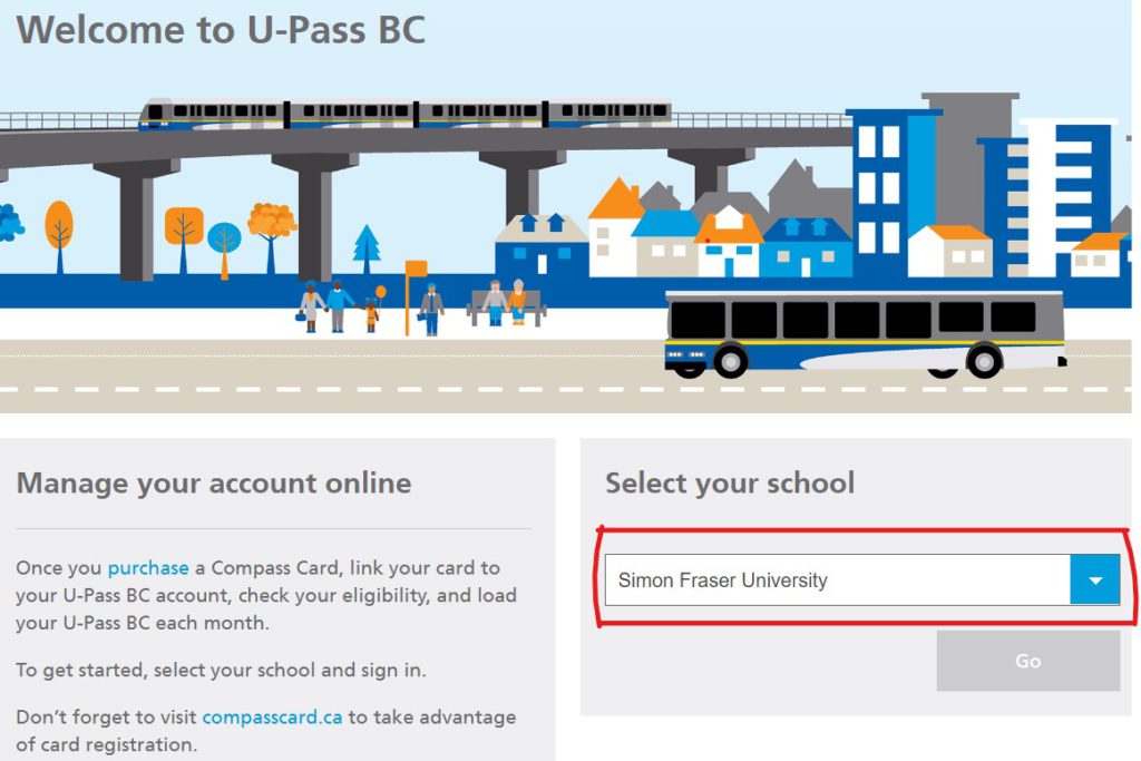 U-Pass BC Simon Fraser University Canada
