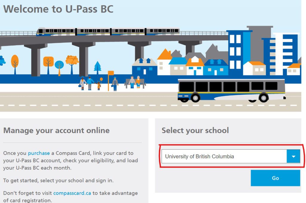 U-Pass BC University of British Columbia Canada