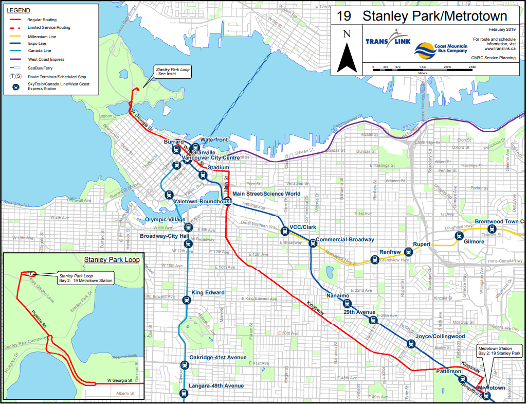 Translink Bus Route 19: Stanley Park to Metrotown in Metro Vancouver ...